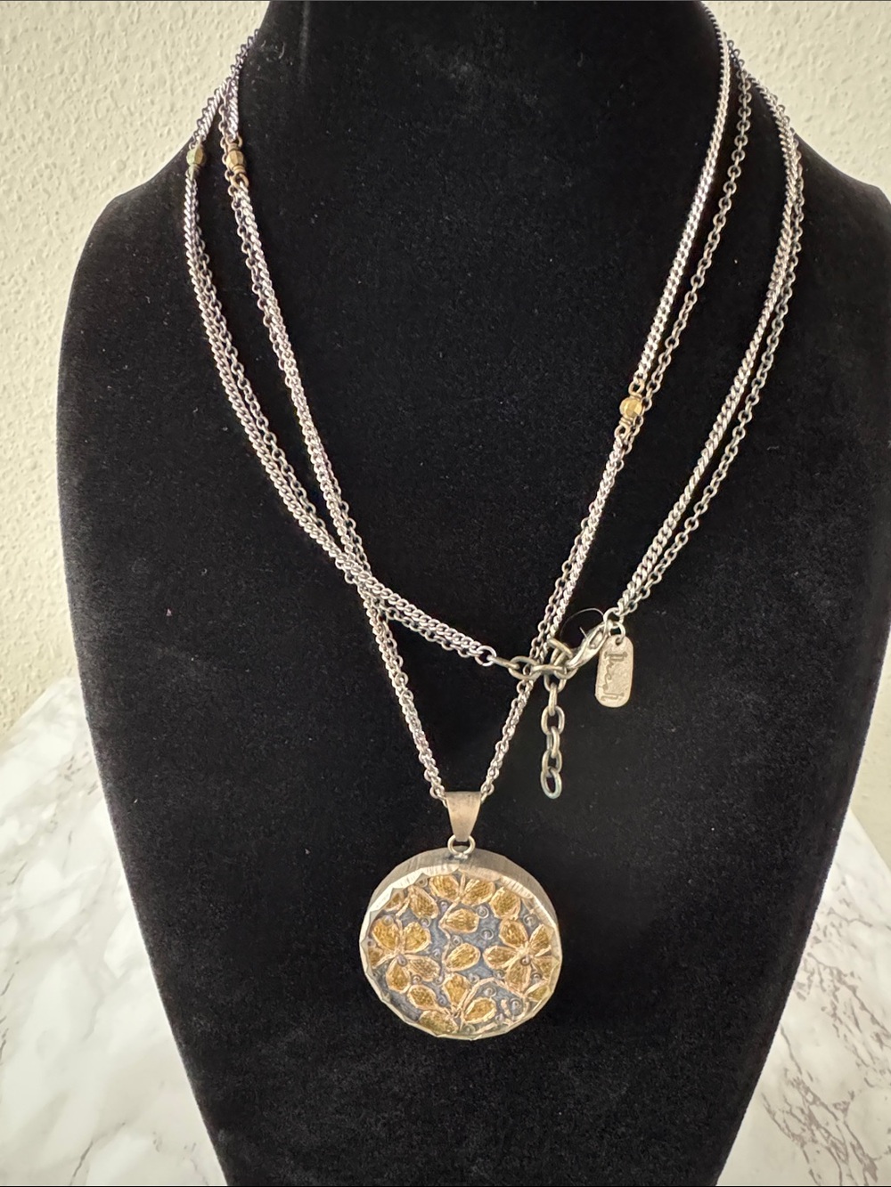 Presh Sari Pendant Necklace with Elegant Long Chain - Picture 9 of 9